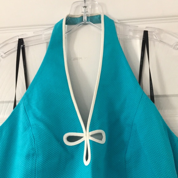 Laundry Turquoise Halter Dress - Picture 2 of 5